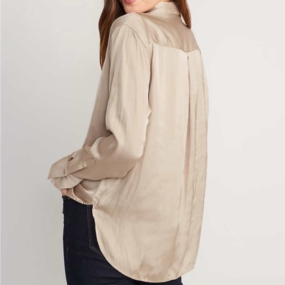 New with tags still, satin button down